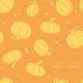 Thanksgiving golden pumpkins frame corner pattern