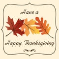 Thanksgiving graphic with overlapping gradient leaves