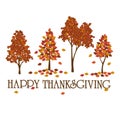 Thanksgiving graphic with trees