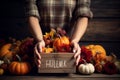 Thanksgiving gratitude concept with hands