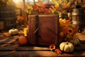 Thanksgiving gratitude journal with prompts for Royalty Free Stock Photo