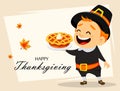Thanksgiving greeting card with Canadian man