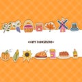 Thanksgiving greeting card concept . Minimalistic style holiday advertisement flyer