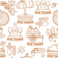 Thanksgiving Holiday Texture. Seamless Pattern. Royalty Free Stock Photo