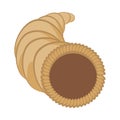 Thanksgiving horn decoration isolated icon