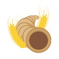 Thanksgiving horn decoration isolated icon