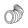 thanksgiving horn decoration line style icon