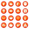 Thanksgiving icons vector set Royalty Free Stock Photo