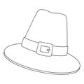 Thanksgiving Indian Pilgrim Hat Isolated Coloring Royalty Free Stock Photo