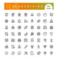 Thanksgiving Line Icons Set