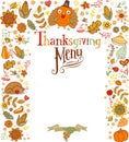 Thanksgiving menu card