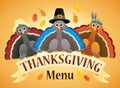 Thanksgiving menu theme image 4 Royalty Free Stock Photo