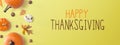 Thanksgiving message with autumn pumpkins Royalty Free Stock Photo