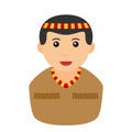 Thanksgiving Native Man Avatar Flat Icon