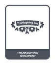 thanksgiving ornament icon in trendy design style. thanksgiving ornament icon isolated on white background. thanksgiving ornament