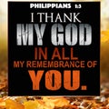 Thanksgiving Philippians 1:3 Royalty Free Stock Photo