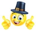 Thanksgiving Pilgrim Emoticon Emoji Cartoon Icon