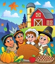 Thanksgiving pilgrim theme 4 Royalty Free Stock Photo