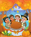 Thanksgiving pilgrim theme 6 Royalty Free Stock Photo