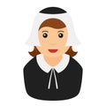 Thanksgiving Pilgrim Woman Avatar Icon