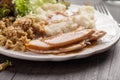 Thanksgiving Platter side view Royalty Free Stock Photo