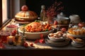 Thanksgiving potluck invitation design with a