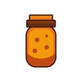 Thanksgiving preserve jar isolated icon Royalty Free Stock Photo