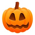 Thanksgiving pumkin icon, cartoon style