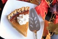 Thanksgiving pumpkin pie slice Royalty Free Stock Photo