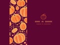 Thanksgiving pumpkins horizontal frame seamless