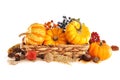 Thanksgiving in rattan basket