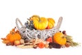 Thanksgiving in rattan basket