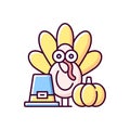 Thanksgiving RGB color icon Royalty Free Stock Photo