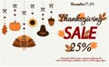 Thanksgiving sale card or background.