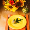 Thanksgiving serving table Royalty Free Stock Photo