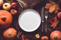 Thanksgiving table setting Royalty Free Stock Photo