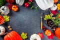 Thanksgiving Table setting Background Royalty Free Stock Photo