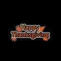 Thanksgiving traditional with Happy Thanksgiving text. Royalty Free Stock Photo