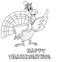 Thanksgiving Turkey Coloring Page Royalty Free Stock Photo