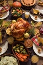 Thanksgiving Turkey Dinner with All the Sides Royalty Free Stock Photo