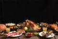 Thanksgiving Turkey Dinner with All the Sides Royalty Free Stock Photo