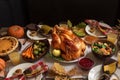 Thanksgiving Turkey Dinner with All the Sides Royalty Free Stock Photo