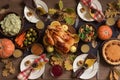 Thanksgiving Turkey Dinner with All the Sides Royalty Free Stock Photo