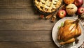 Thanksgiving turkey dinner background Royalty Free Stock Photo