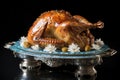 Thanksgiving turkey dinner Baked turkey for Christmas Dinner or New Year Royalty Free Stock Photo