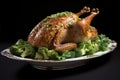 Thanksgiving turkey dinner Baked turkey for Christmas Dinner or New Year Royalty Free Stock Photo