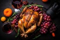 Thanksgiving turkey dinner Baked turkey for Christmas Dinner or New Year Royalty Free Stock Photo