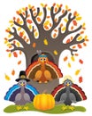 Thanksgiving turkeys thematic image 1 Royalty Free Stock Photo