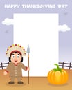 Thanksgiving Vertical Frame Native Man