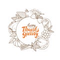 Thanksgiving vintage poster vector